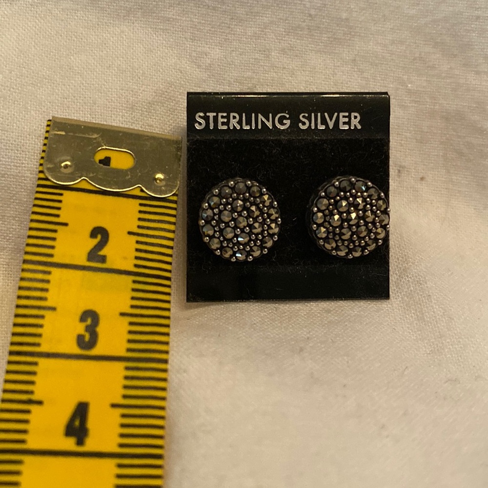 Hematite Silver Earrings